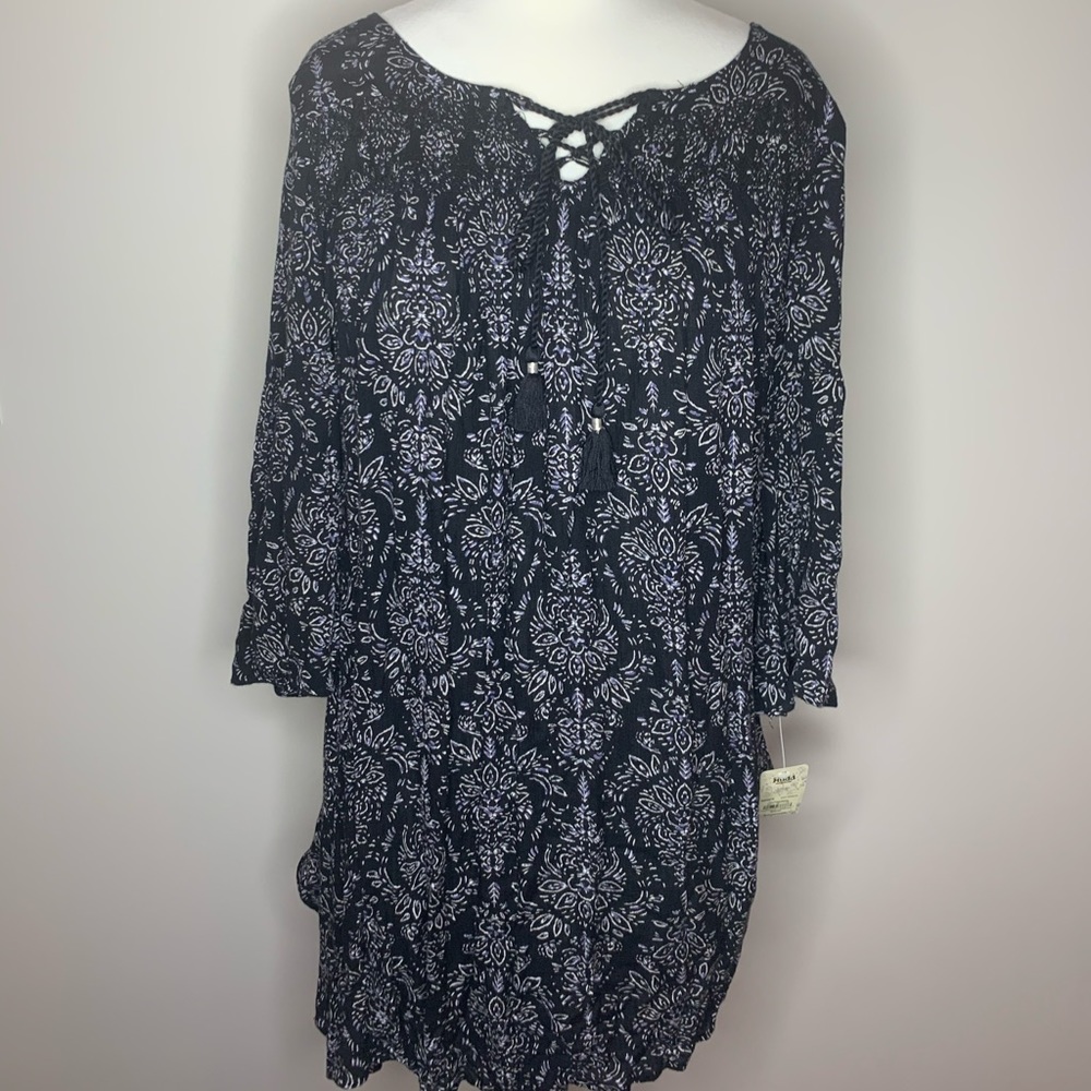 Black and White Patterned Dress